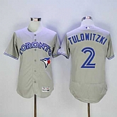 Toronto Blue Jays #2 Troy Tulowitzki Gray 2016 Flexbase Collection Stitched Jersey,baseball caps,new era cap wholesale,wholesale hats